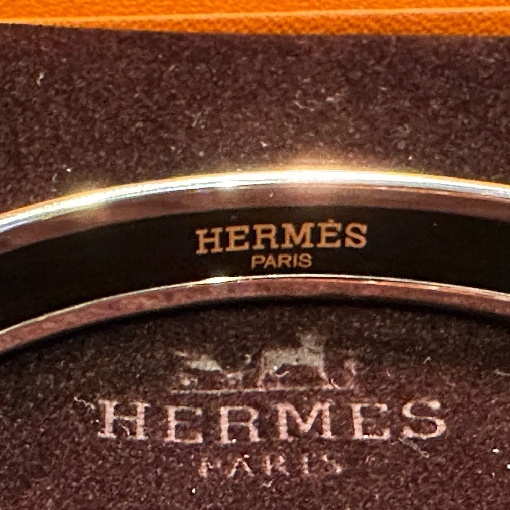 Herms Caleche Enamel Narrow Bangle - image 4
